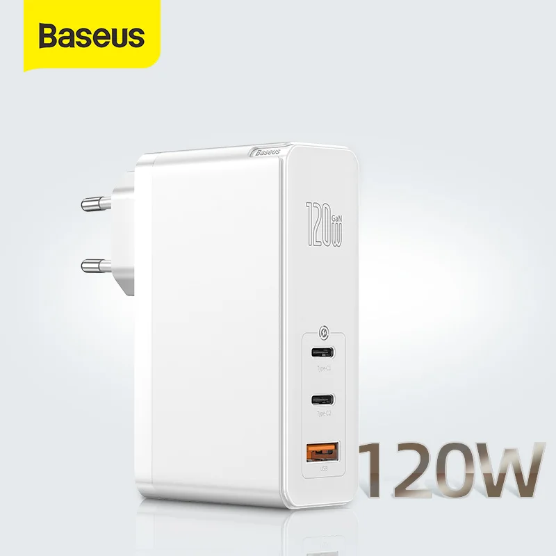 Baseus 120W GaN USB зарядное устройство QC4.0 QC3.0 PD3.0 Быстрая зарядка для iPhone11 Pro XS PD быстрое