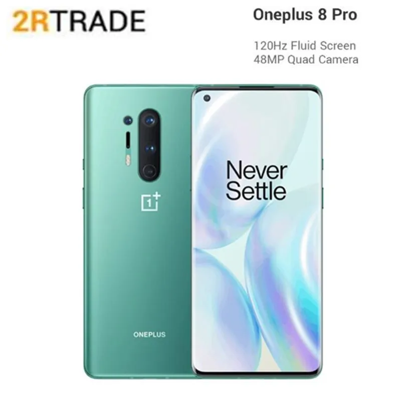 Смартфон OnePlus 8 Pro 5G 6 78 дюйма Snapdragon 865 NFC IP68 30 Вт Беспроводная зарядка 2K 120 Гц 48 Мп +