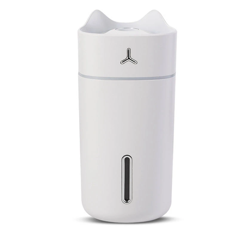 

280ML Creative Cat Air Humidifier Aroma Essential Oil Diffuser Mini USB Car Cool Mist Fogger with LED Light for Home