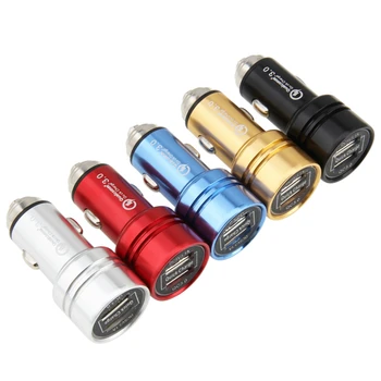 

200pcs Quick Charge 3.0 QC Car Charger For Samsung S10 S9 Fast Car Charging for Xiaomi iPhone 11 QC3.0 Mobile Phone USB Charger