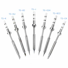 【7 tips】 паяльник замена наконечника для мини TS100 портативный паяльник станция комплект B2 BC2 I KU K D24 C4