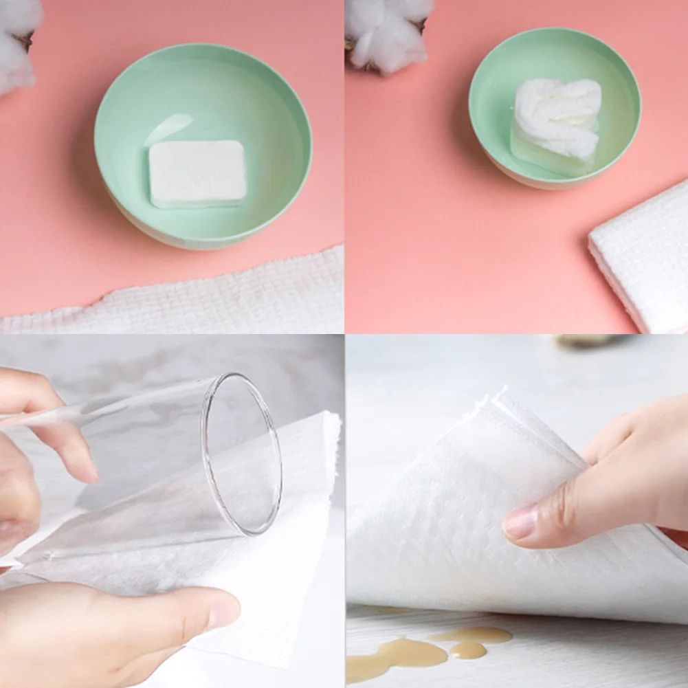 20pcs/bag Compressed Towel Baby Wipes Cotton Blends Portable Disposable Cleaning Face Makeup Water Absorbing Travel Shower Mini