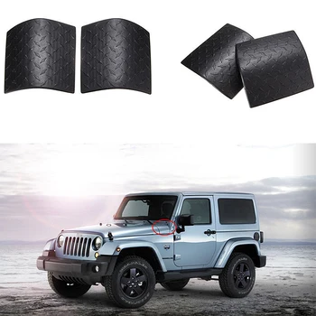 

2Pcs Car Styling Hood A-pillar Wrap Cover Angle Protector For Jeep Wrangler Rubicon Unlimited Sahara JK 2007-2015 Accessories