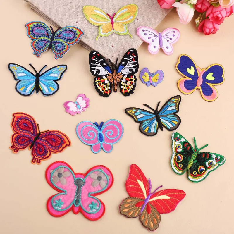 

1Pcs Iron On Patches For Clothing Multicolor Butterfly Embroidery Patch Appliques Badge Stickers For Clothes Accessories