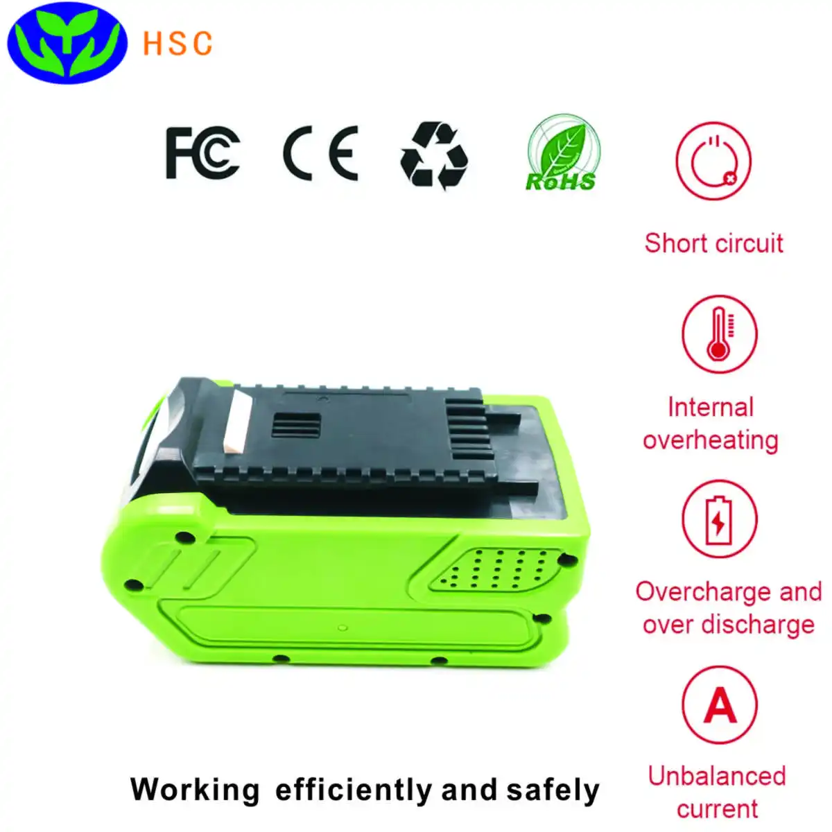 2 шт. 3000 мАч 18650 Батарея GRW40 40V ионно-литиевая Батарея Замена для Greenworks G40LM45 G40LT 24252 29662