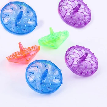 

10 Pcs Funny Spinning Tops Party Gifts Decompression Plastic Transparent Spin Tops Spinning Toys Kids Boys Girl Party Favors