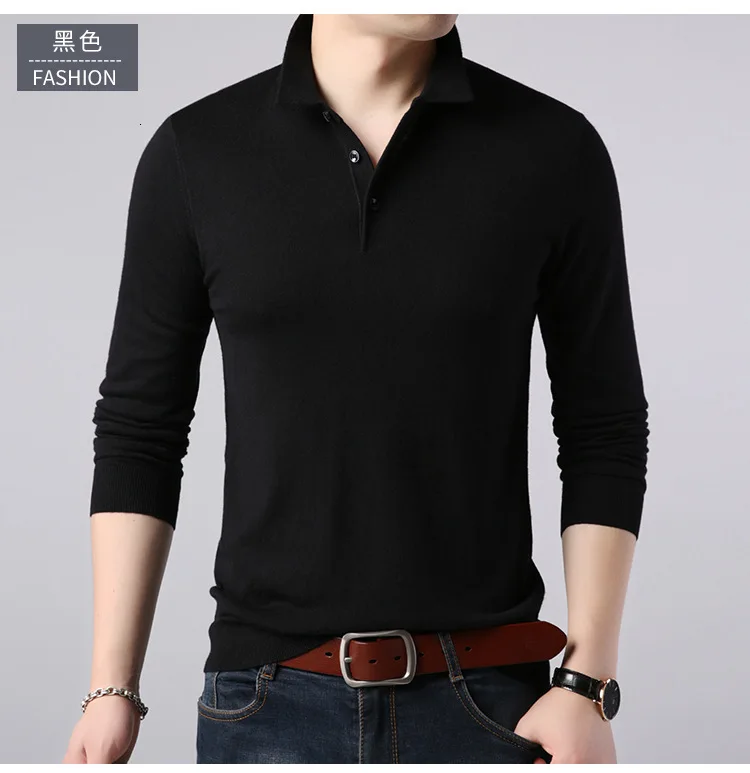 Свитер Мужской Классический Повседневный отложной воротник Pull Homme хлопок шерстяной пуловер для мужчин осень зима мягкие свитера