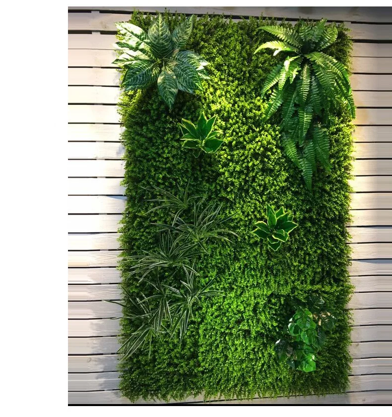 plant wall H 2 м x 1 м искусственные растения, настенные Цветочные панели, зеленые пластиковые лужайки, тропические листья, сделай сам, свадебные украшения для дома, аксессуары - Цвет: plant wall H