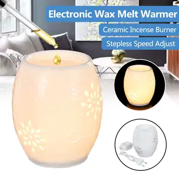 

Electronic Ceramic Aromatherapy Sleep Yoga Aroma Oil Burner Warmer Scented Candle Burner Wax Melt Warmer Night Lamp EU/UK Plug