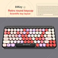 מחשב נייד KB203 רטרו מגמה Bluetooth מקלדת מחשב אלחוטי 84 keycaps מקלדת מיני עבור מחשב נייד Tablet (5)