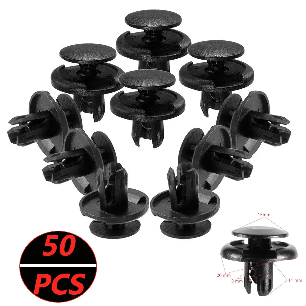 50pcs Car Door Trim Panel Clip Fasteners for Renault Koleos QM5 QM6 Scenic Megane Fluenec Latitude Clio Rubbe | Автомобили и