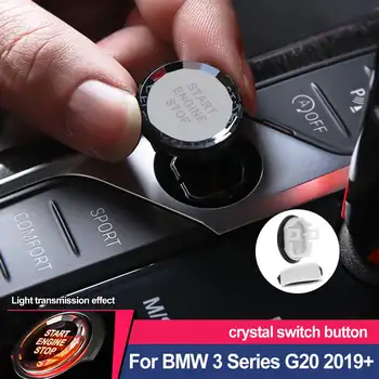 

1Pcs ABS Start Stop Engine Switch Button Cover Crystal Buttons Replace Decor For BMW 3 Series G20 2019+