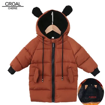 

CROAL CHERIE Kids Boys Jackets Baby Girls Fur Coat Children Winter Outerwear & Coats FLeece Girls Clothes Bear Ear Winter Parkas