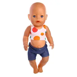 Gilet d'été pour poupée nouveau né fille américaine, accessoires de 18 pouces (46cm) 