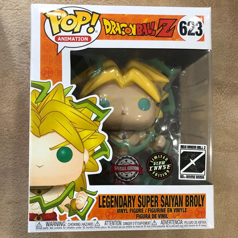 6 дюймов погоня Funko поп официальный Dragon Ball Z-Legendary Super Saiyan Broly светится в темноте Коллекционная Виниловая фигурка модель игрушки