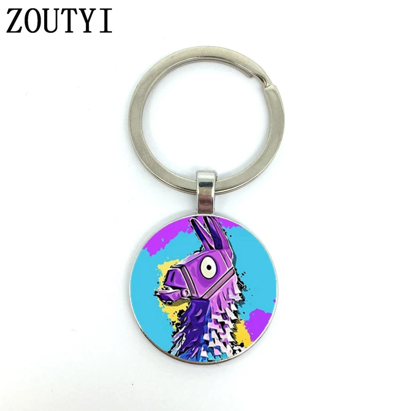 

New/Ortnite battle royale fortress night picture, men's and women's keychain premium car keychain and convex glass keychain.