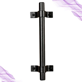 

American Style Door Knob Iron Pull Bar Cabinet Door Handle Drawer Hand Grip Black
