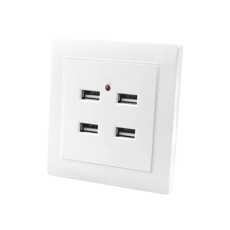 4 порта USB электрическое зарядное устройство розетка панель питания адаптер