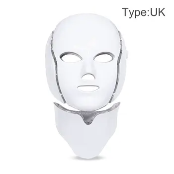 

LED Facial Mask Beauty Skin Rejuvenation Photon Light 7 Colors Mask with Neck Therapy Wrinkle Anti Acne Rejuvenation Whitening