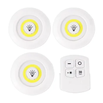 

Dimmable LED Under Cabinet Light with Remote Control Battery Operated LED Closets Lights for Wardrobe Bathroom lighting