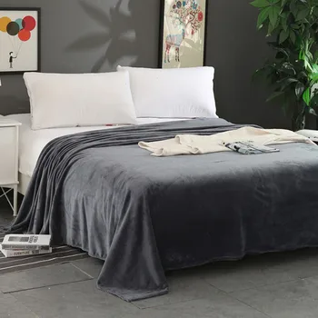 

Blanket 2019Top Super Soft Warm Solid Warm Micro Plush Fleece Blanket Throw Rug Sofa Bedding Plaid 180*200cm