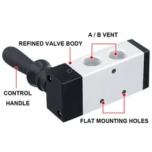 Пневматический ручной механический клапан прочный ручное управление 2 положения 5 способ JDH99