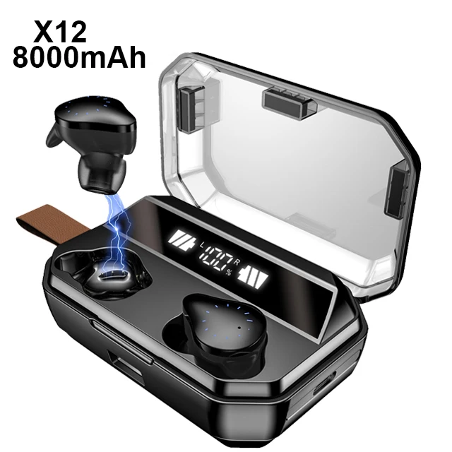 Type 5 8000MAH TWS 8000 мАч наушники Bluetooth стерео беспроводные наушники водонепроницаемые наушники с светодиодный дисплеем Спортивные Беспроводные наушники - Цвет: Type 5 8000MAH