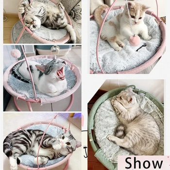 Pet Hammock Cat Bed Removable Cats House Beds for Lounger Small Dogs Bed Kitten Window Winter Warm Cute Sleeping Mats Products 2