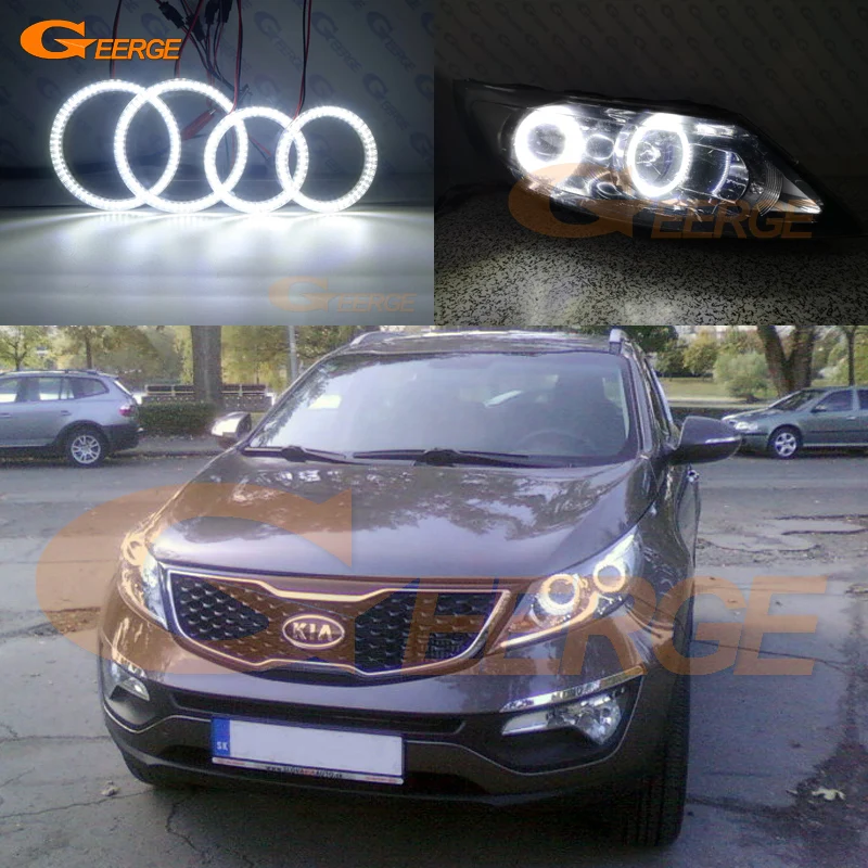 

For Kia Sportage (SL) Kia Sportage R 2011-2014 Excellent angel eyes Ultrabright illumination smd led Angel Eyes Halo Ring kit