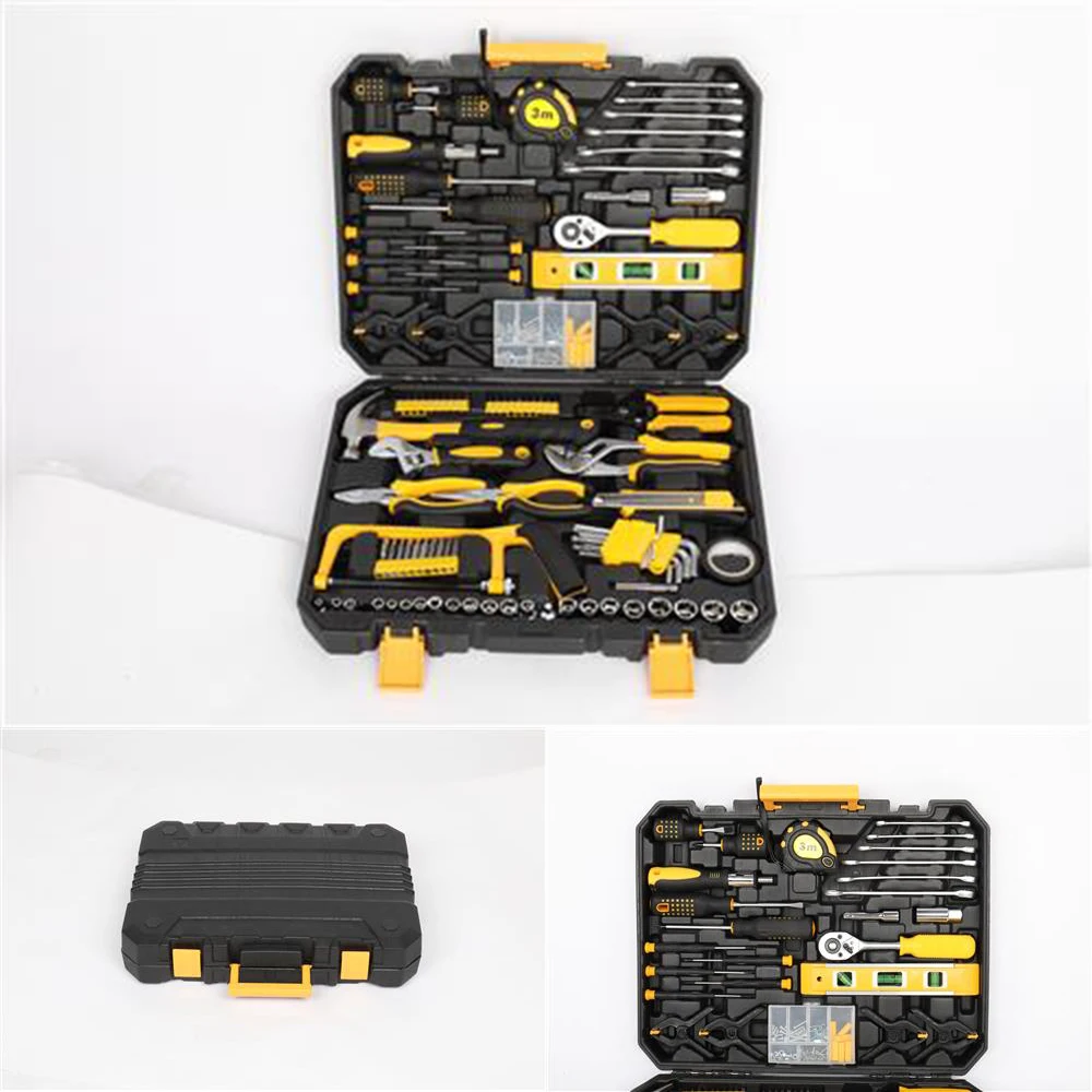 

US Shipping 198pcs Tool Set Adjustable Wrench Pliers Socket Inserts Magnetic Screwdrivers Pressure