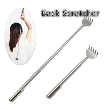 

Stainless Steel Telescopic Portable Adjustable Size Pen ClipTelescopic Back Scratcher Itch Scratch Massage Tools Care Relaxation