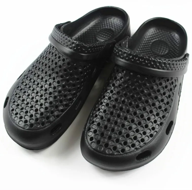 

2019 Summer Eva Mold Plastics Mesh Dense Hole Single Layer Porous Garden Shoes Scenic Area Couples Sandals Rain Boots