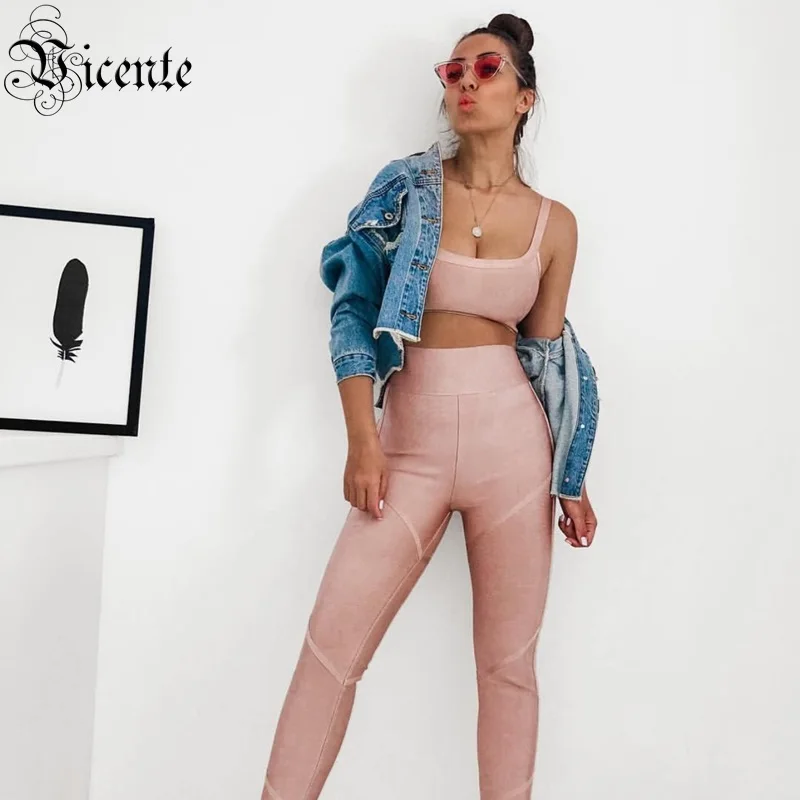 VC бесплатная доставка новинка 2020 Модный комплект из двух предметов сексуальный