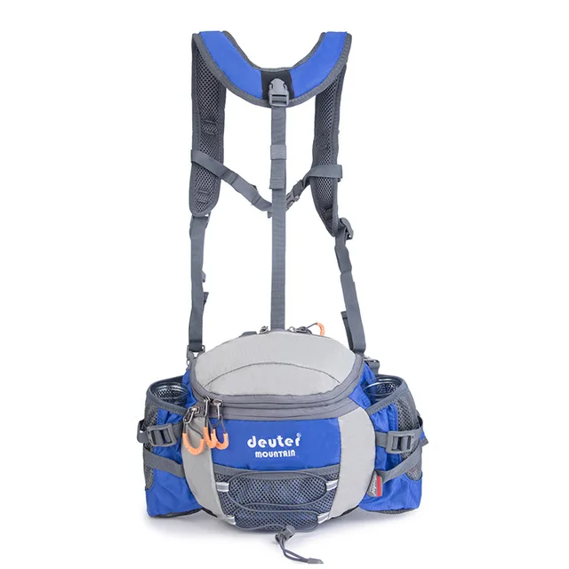 8L Sports Waist Bag Outdoor Hiking Riding Waterproof Wearproof Backpack Camping Travel Shoulder Bag Water Bottle Pack  X352D New Blue