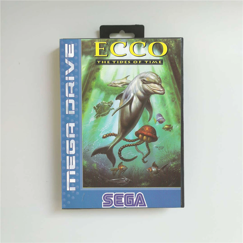 

Ecco The Tides of Time - EUR Cover With Retail Box 16 Bit MD Game Card for Sega Megadrive Genesis Video Game Console