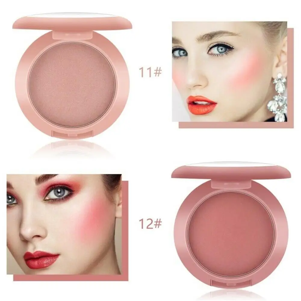 12 Colors Blush Natural Makeup Long Lasting Brighten Skin Colour Concealer Foundation Matte Blush Rouge Powder Cake