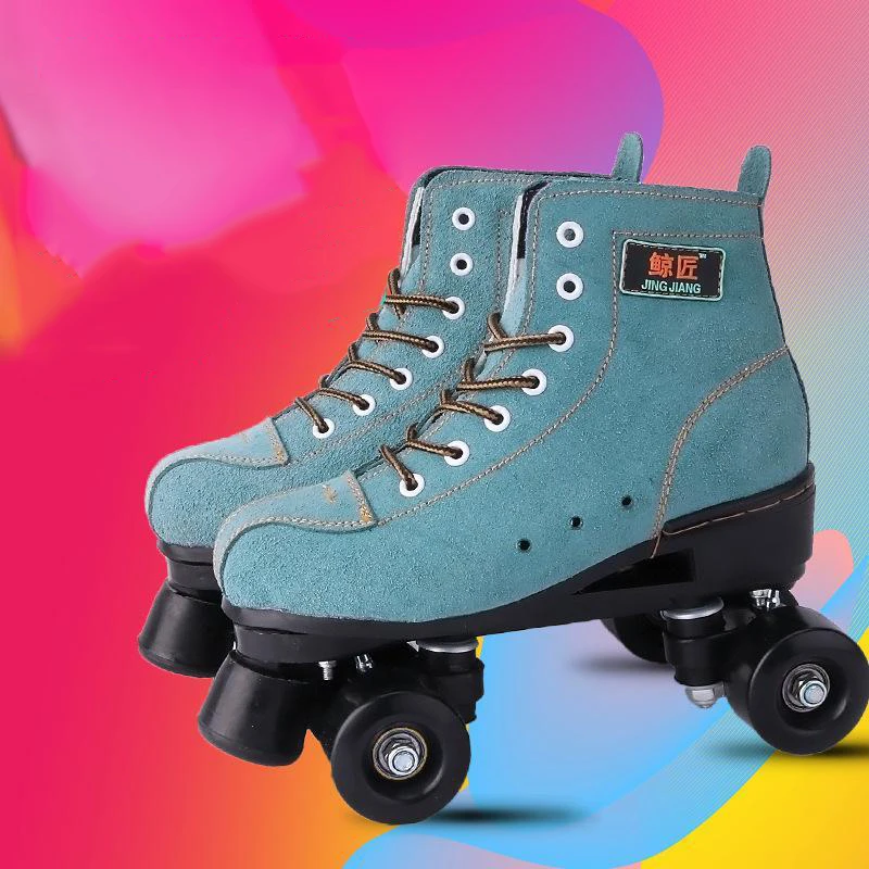 

Turn Over Fur Professional Double Row Roller Skates For Beginner Adult Men And Women Outdoor Sports Patin Shoes