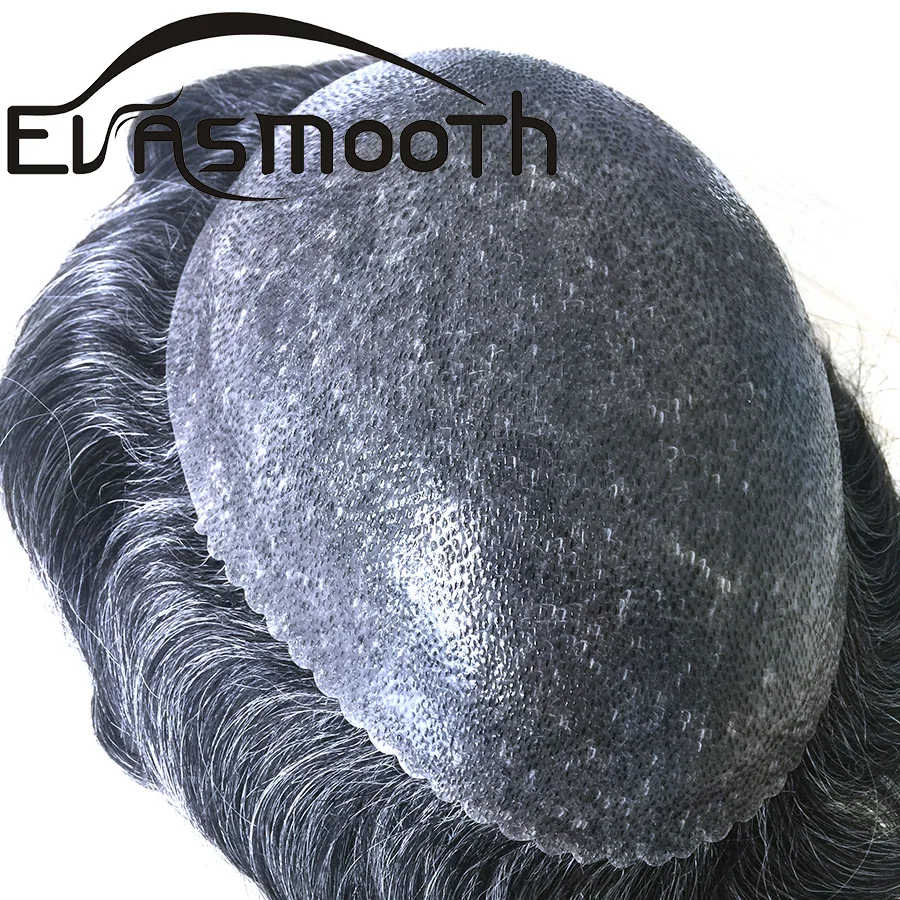 0.12mm With Knot Men Natural Human Hair Toupee Full Pu Wig Male Replacement System Indian Hair Wigs human hair toupee