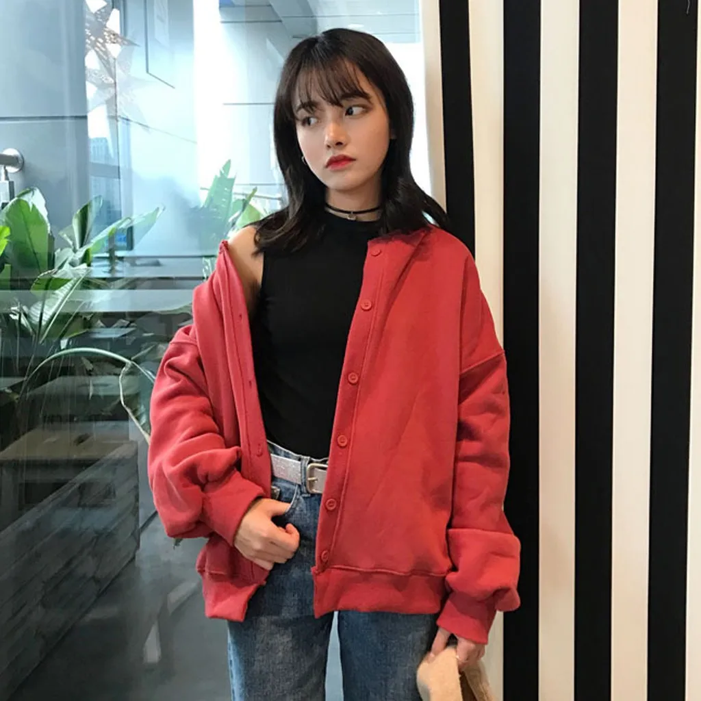 

2019 Spring Autumn Jacket Women Classic Coat Short Bomber Solid Zip Up Jacket Coat Black Red For Ladies Tops mujer#J30