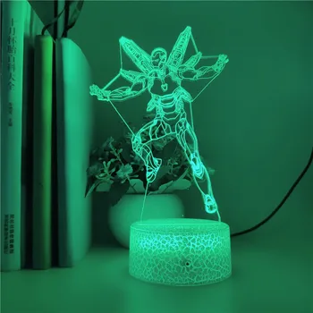 

App Control Cool heroThe lamp s Iron Man Mark50 3D LED Night Light Multicolor RGB Bedroom Decor Kids Christmas Toys Lamp
