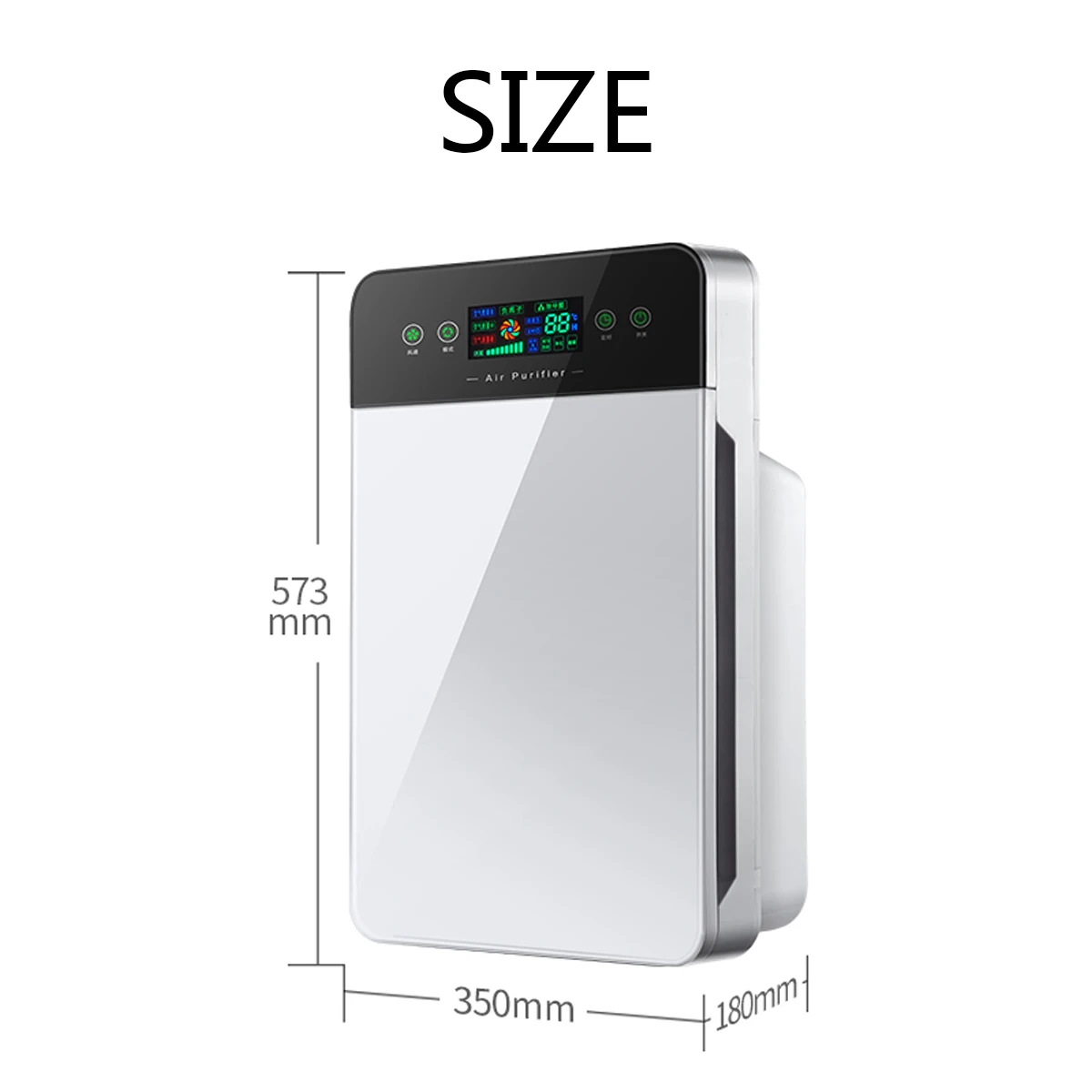 Air Purifier For home Cleaner Remote Control Timer HEPA Odor Dust PM2.5 Remover anti Allergies 3 Million Negative Ion Amount