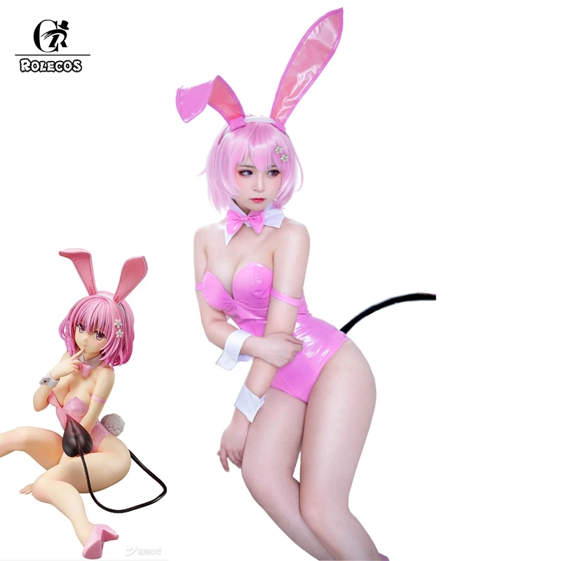 Ролекос To Love Ru Momo Косплей Костюм кролик девушка сексуальный комбинезон Момо Бела