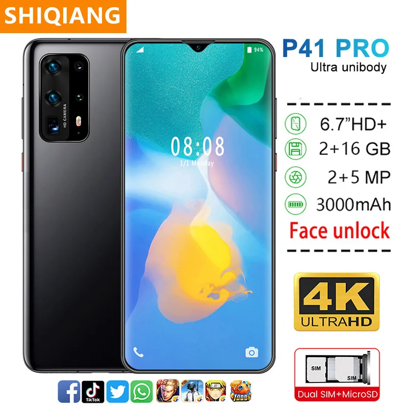 

Global Version SOYES P41 Pro Smartphone Deca Core Android 10.0 3000mAh Cellphone 2GB+16GB 6.7inch Waterdrop Screen Mobile Phone