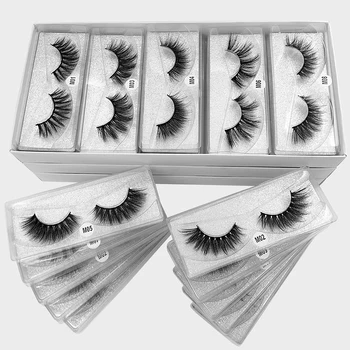 

Wholesale Eyelashes 10/20/30/40/50/100 Pairs Faux 3D Mink Lashes Natural False Eyelashes Makeup Cilios Thick Mink Eyelashes In