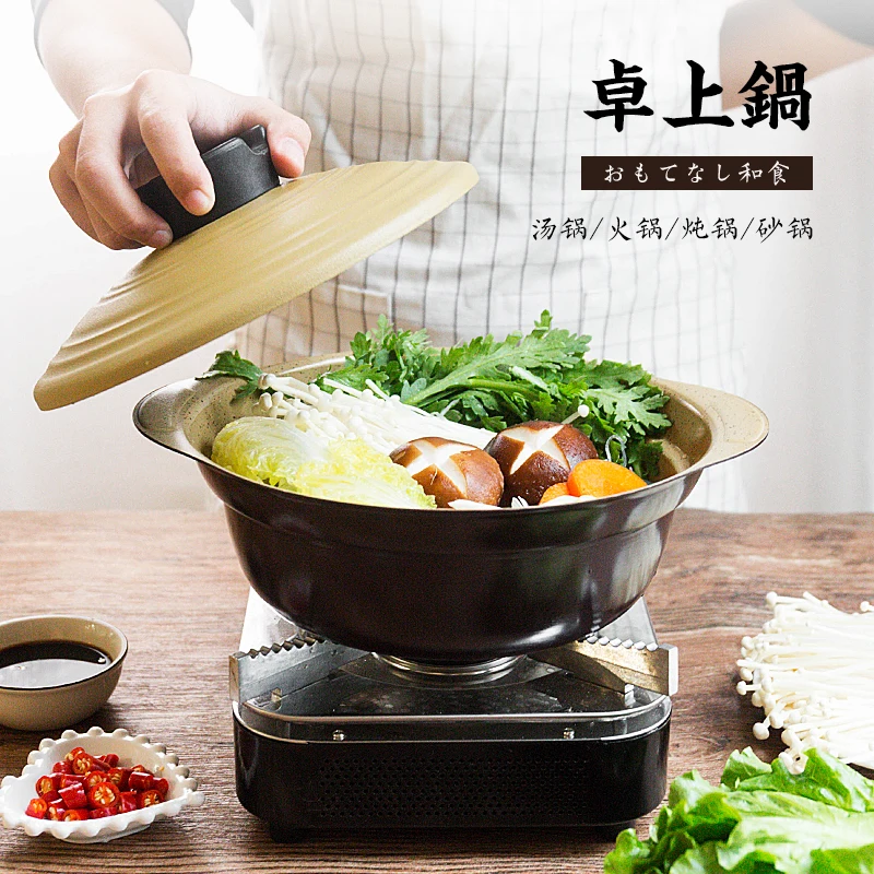 Japanese style clay hot pot ceramic non stick soup pot saucepan cooker cooker