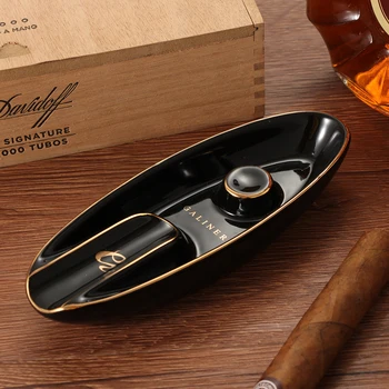 

Galiner Cigar Ashtray Oval Ceramic Cigarette Holder Outdoor Travel Ashtrays Home Portable Smoking Ash Trays