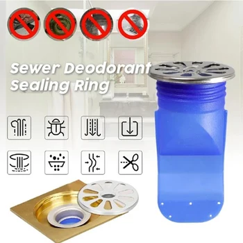 

Hot Sewer Smell Removal Sealing Ring Set Silicone Core Sewer Pipe Seal Ring Bathroom Washing Machine Tool CNT 66