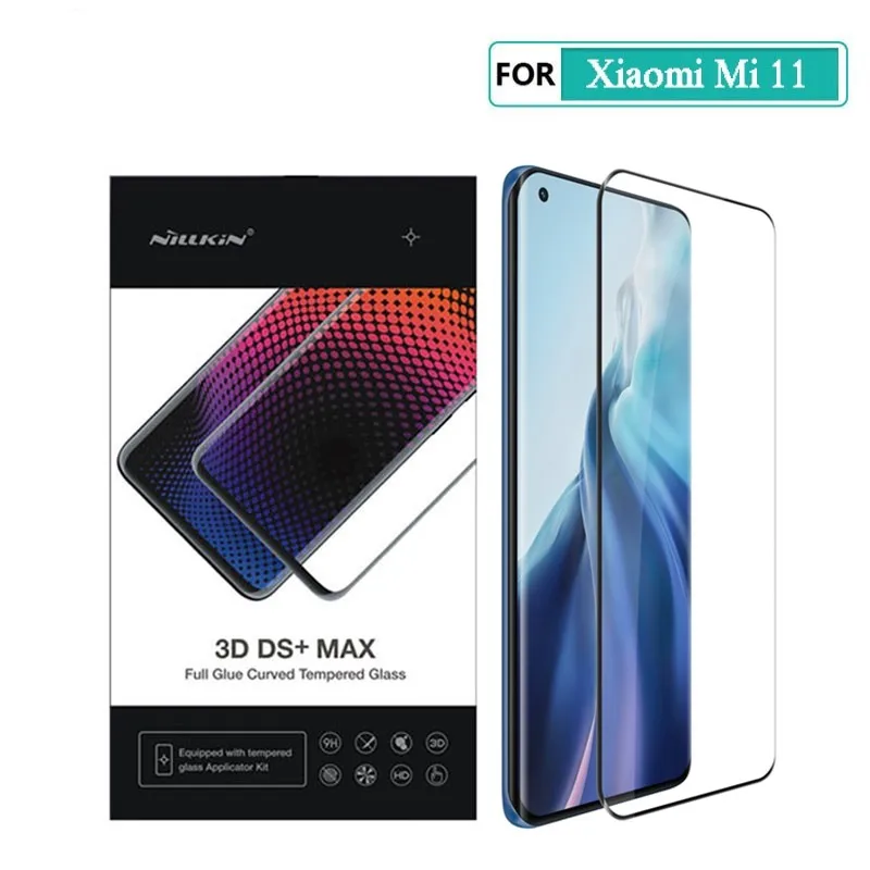 NILLKIN for Xiaomi Mi 11 Glass 3D DS+ Max 9H Safety Glue Screen Protector for Xiaomi Mi 11 Mi11 Pro Ultra Tempered Glass