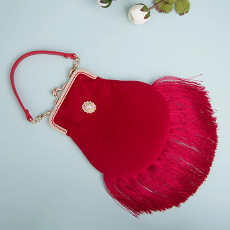 

Angelatracy 2021 Fashion DIY OL Shell Metal Handle Velvet Lock Lace Material Kit Bag Women Crossbody Bag Court Totes Handbag