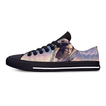 

2019 Hot Cool Lace Up Breathable Casual Shoes Canvas Fashion Lightweight Sneakers 3D Printed for Women Alita:Battle Angel